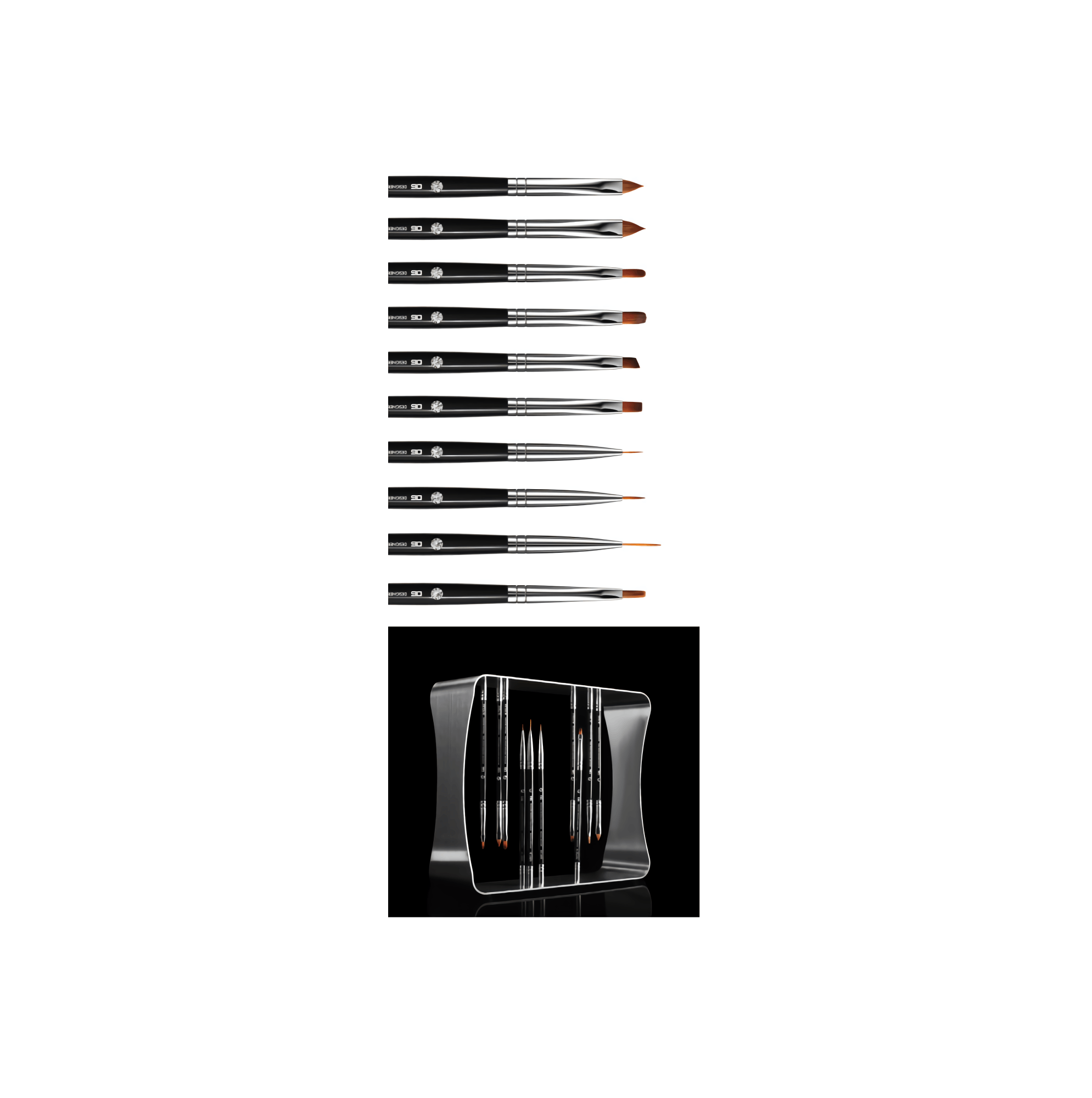 DGEL Artist 10 Brush Magnetic Frame Set